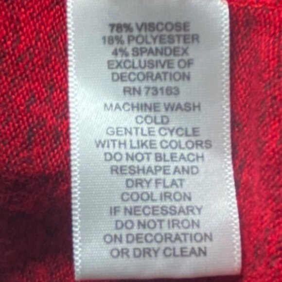 Cozy Red Sweater Hi-Lo Hem Cowl Neck Women - Size S Petite Holiday Relax Comfort - Picture 4 of 8